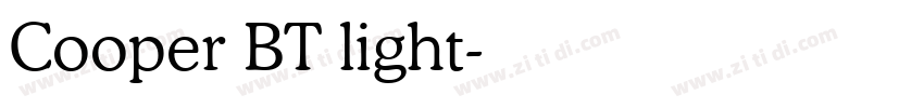 Cooper BT light字体转换